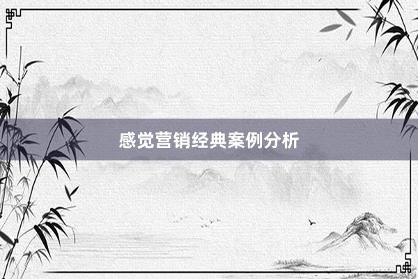 感觉营销经典案例分析